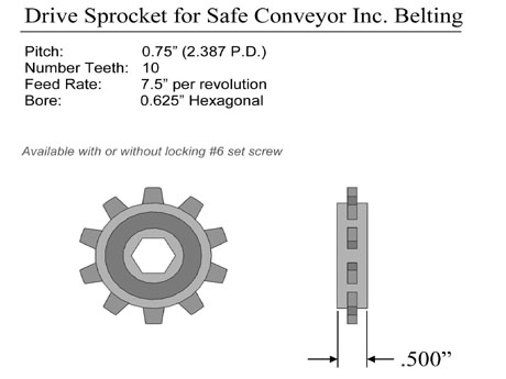 Plastic Belt Conveyor Sprocket